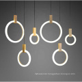 Modern Led Glass Ring Pendant Lamp Lighting For Living Room